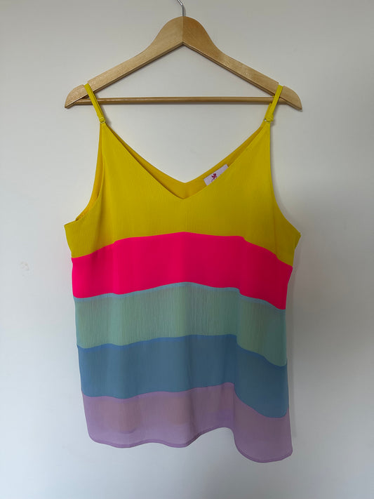 CHARLO Rainbow cami Size 16
