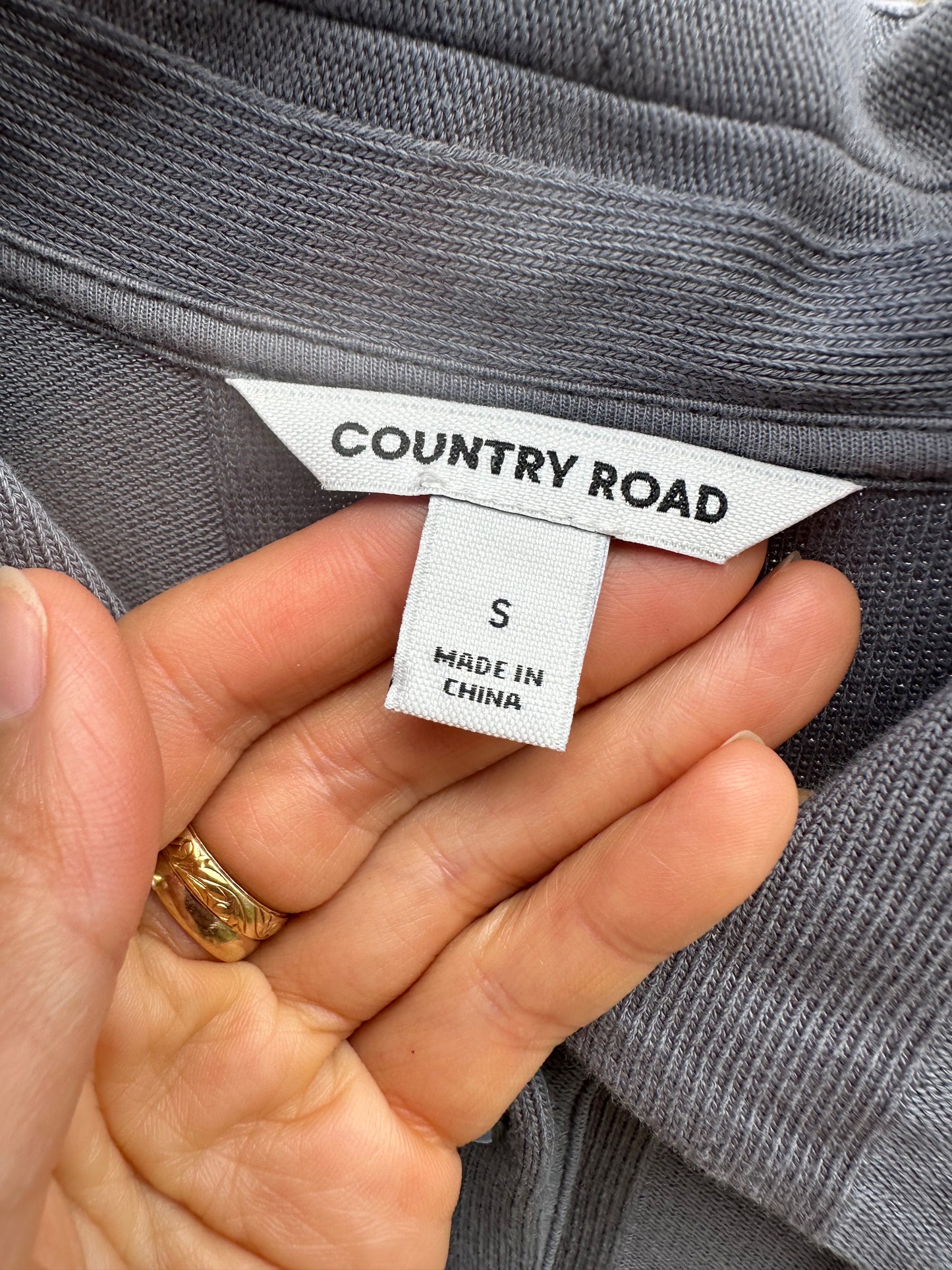 COUNTRY ROAD Gray ribbed knit  midi dress Size S