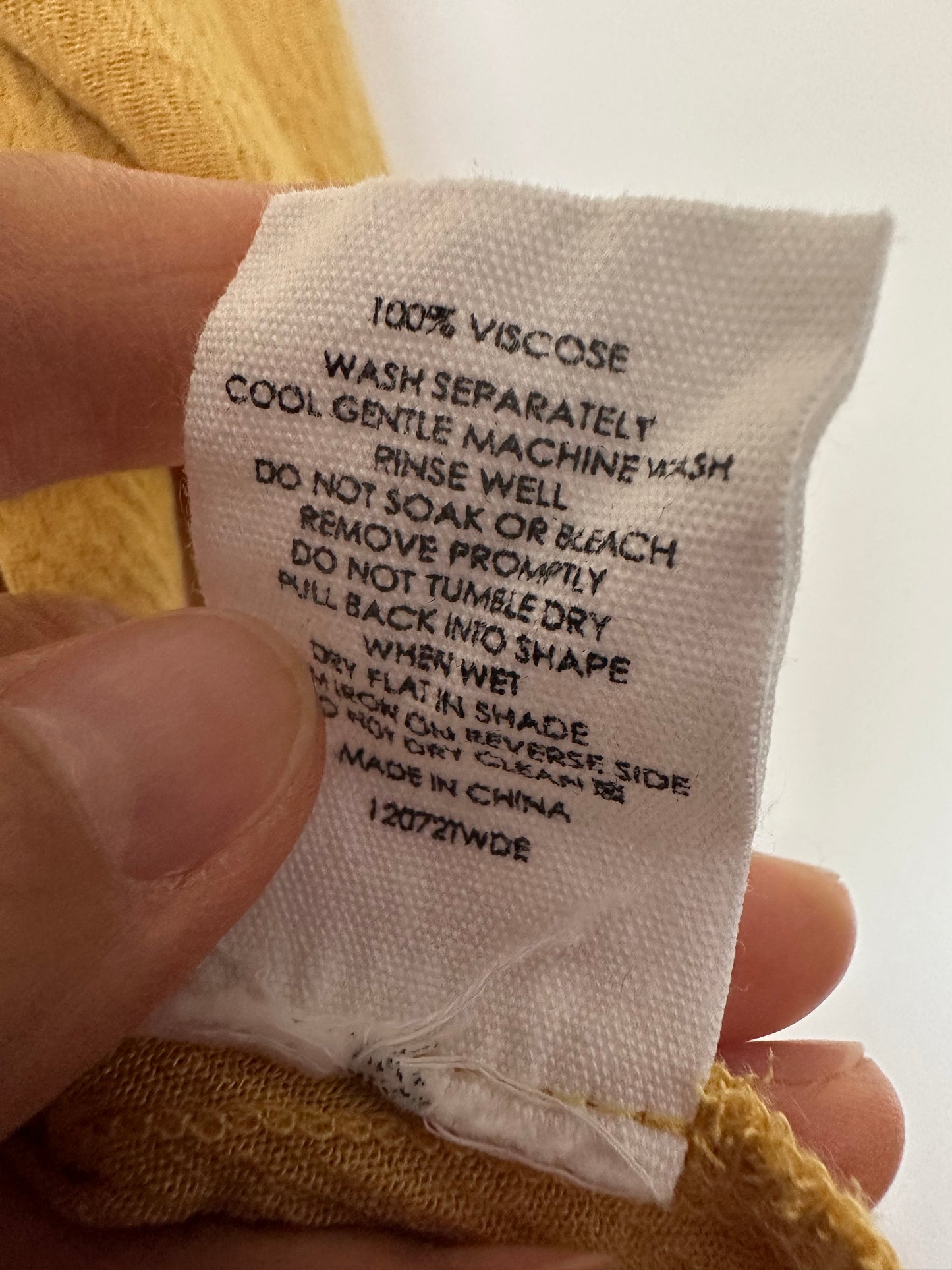 DECJUBA Yellow halter neck sleeveless top Size L