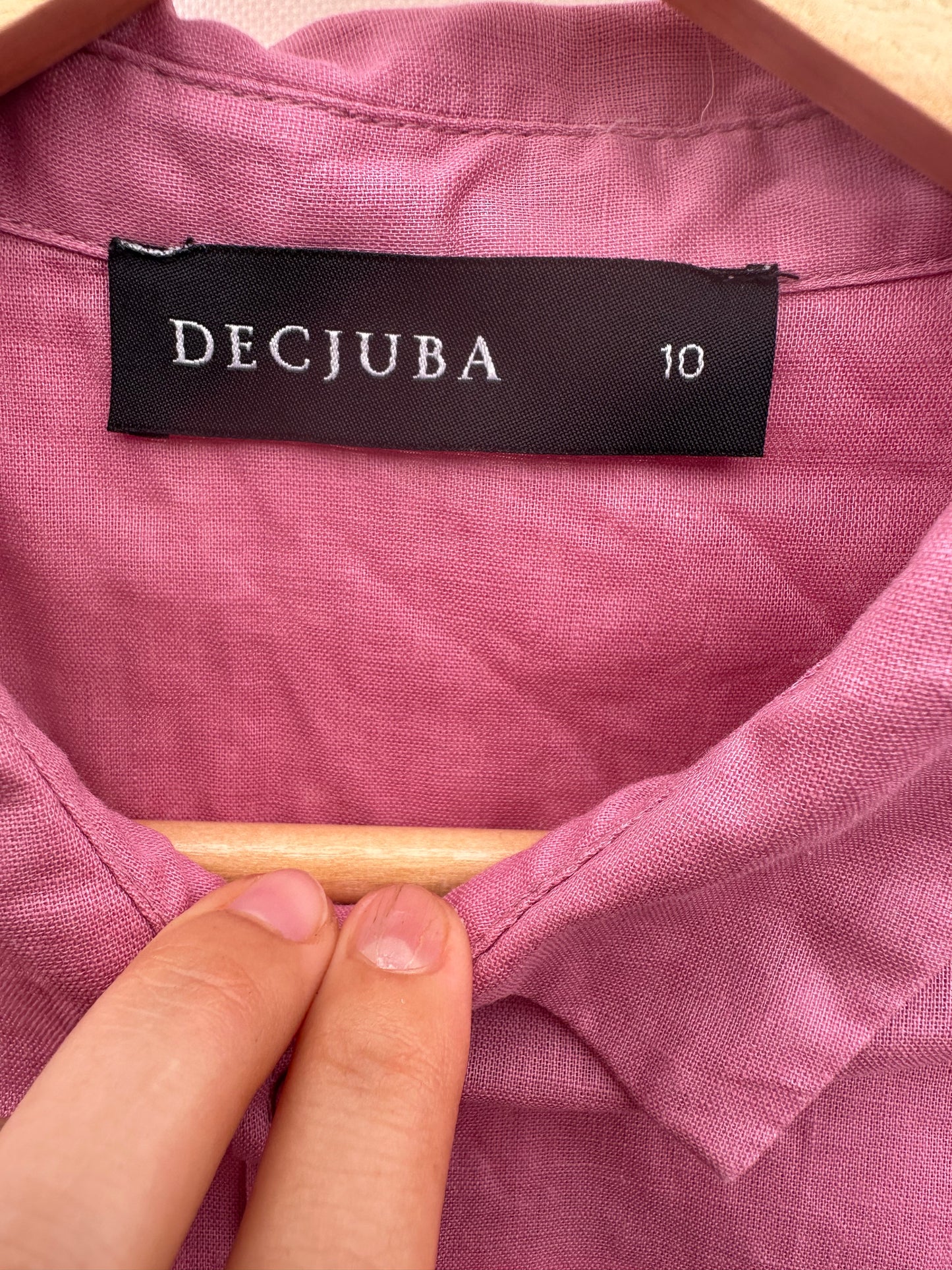 DECJUBA Linen/ cotton blouse with sleeve details Size 10