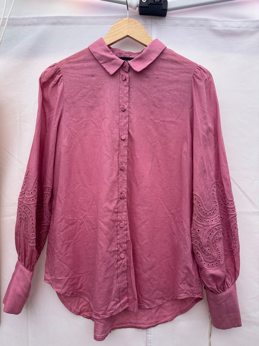 DECJUBA Linen/ cotton blouse with sleeve details Size 10