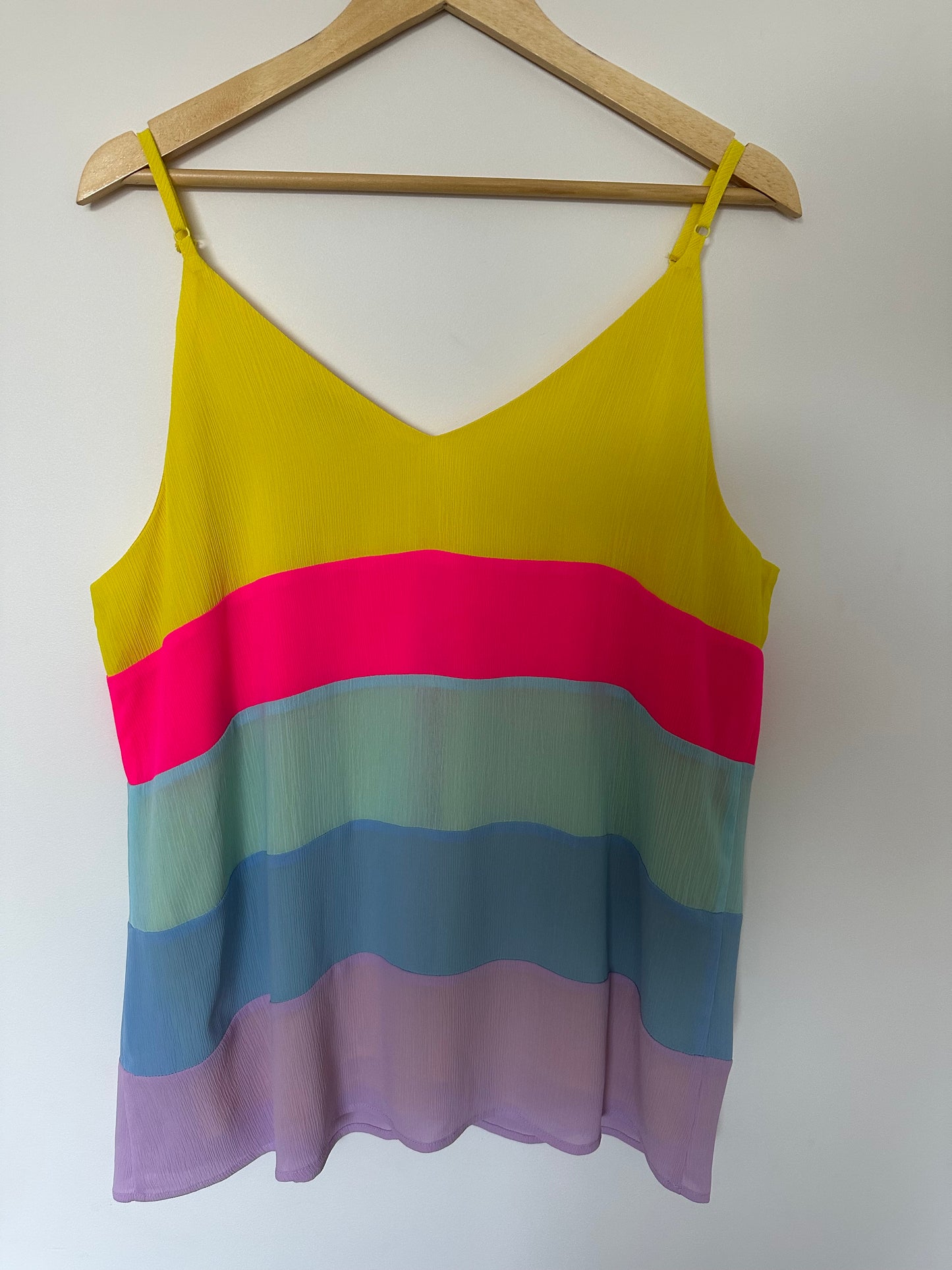 CHARLO Rainbow cami Size 16