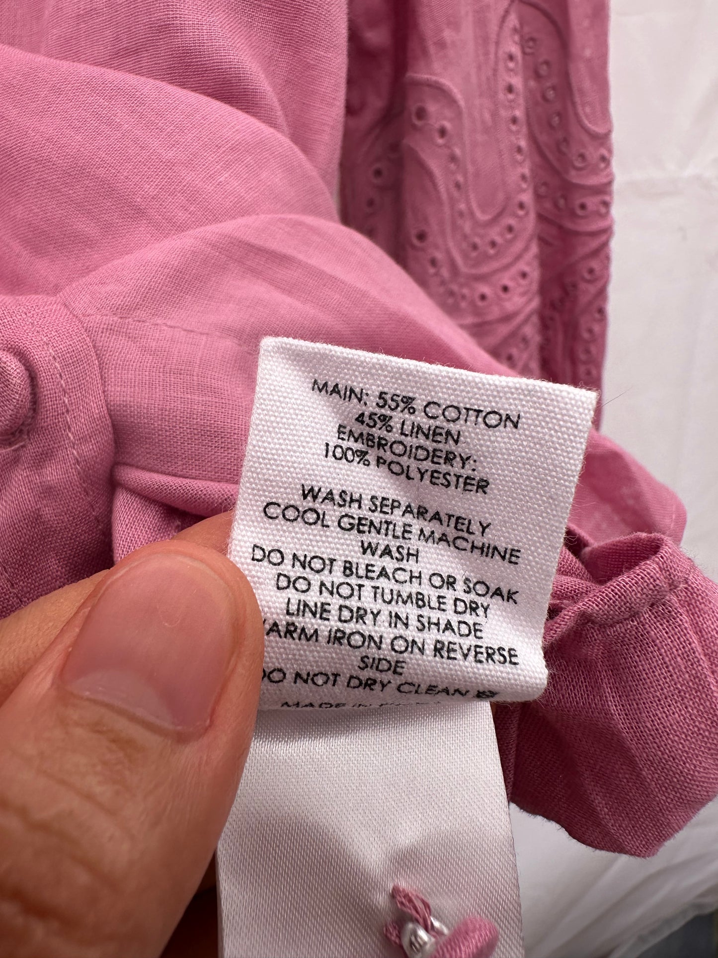 DECJUBA Linen/ cotton blouse with sleeve details Size 10