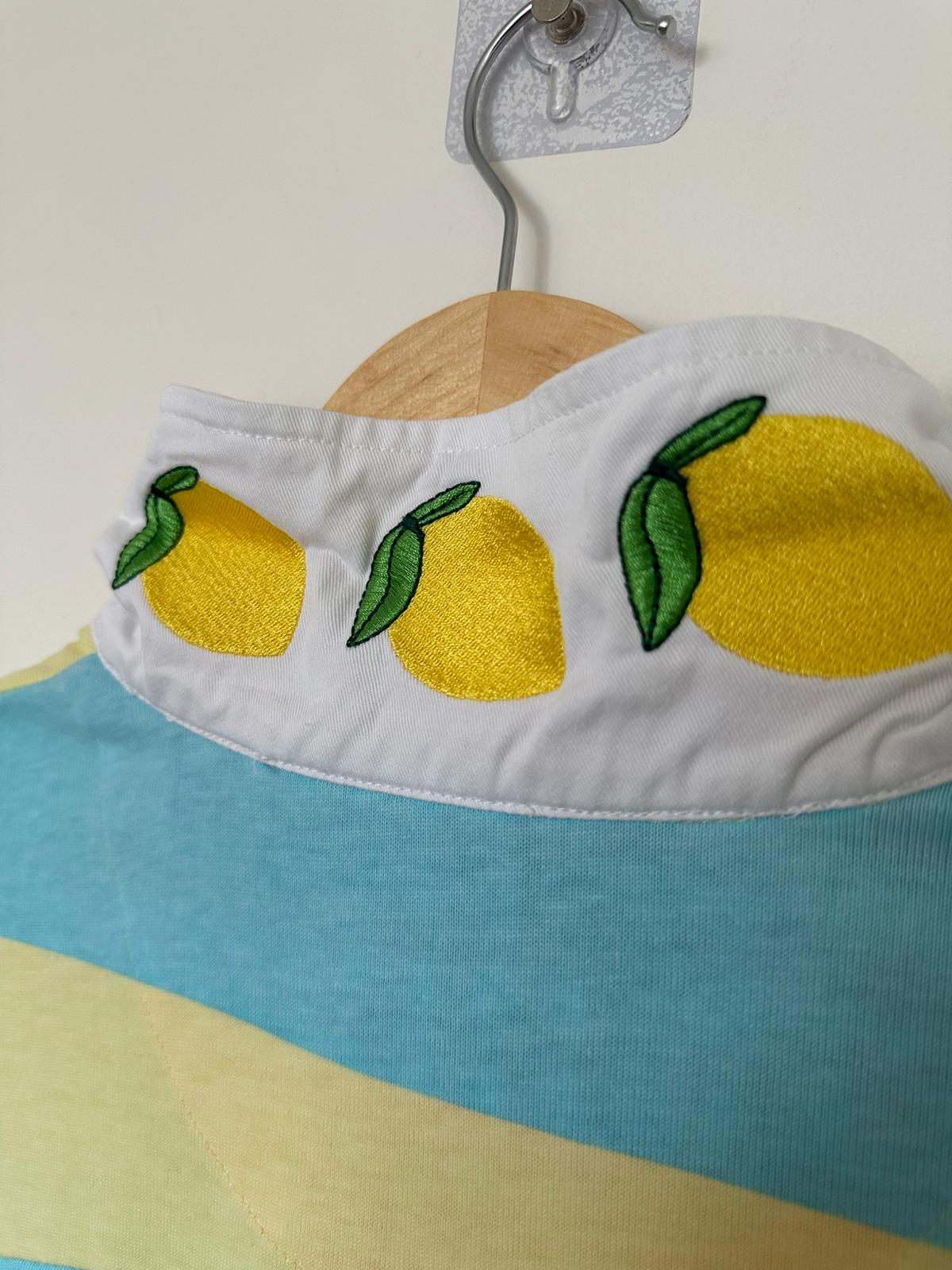 BINNY Lemon pie in the sky rugby shirt dress Size S/8