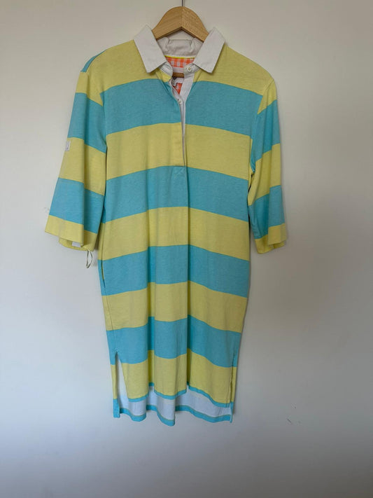 BINNY Lemon pie in the sky rugby shirt dress Size S/8