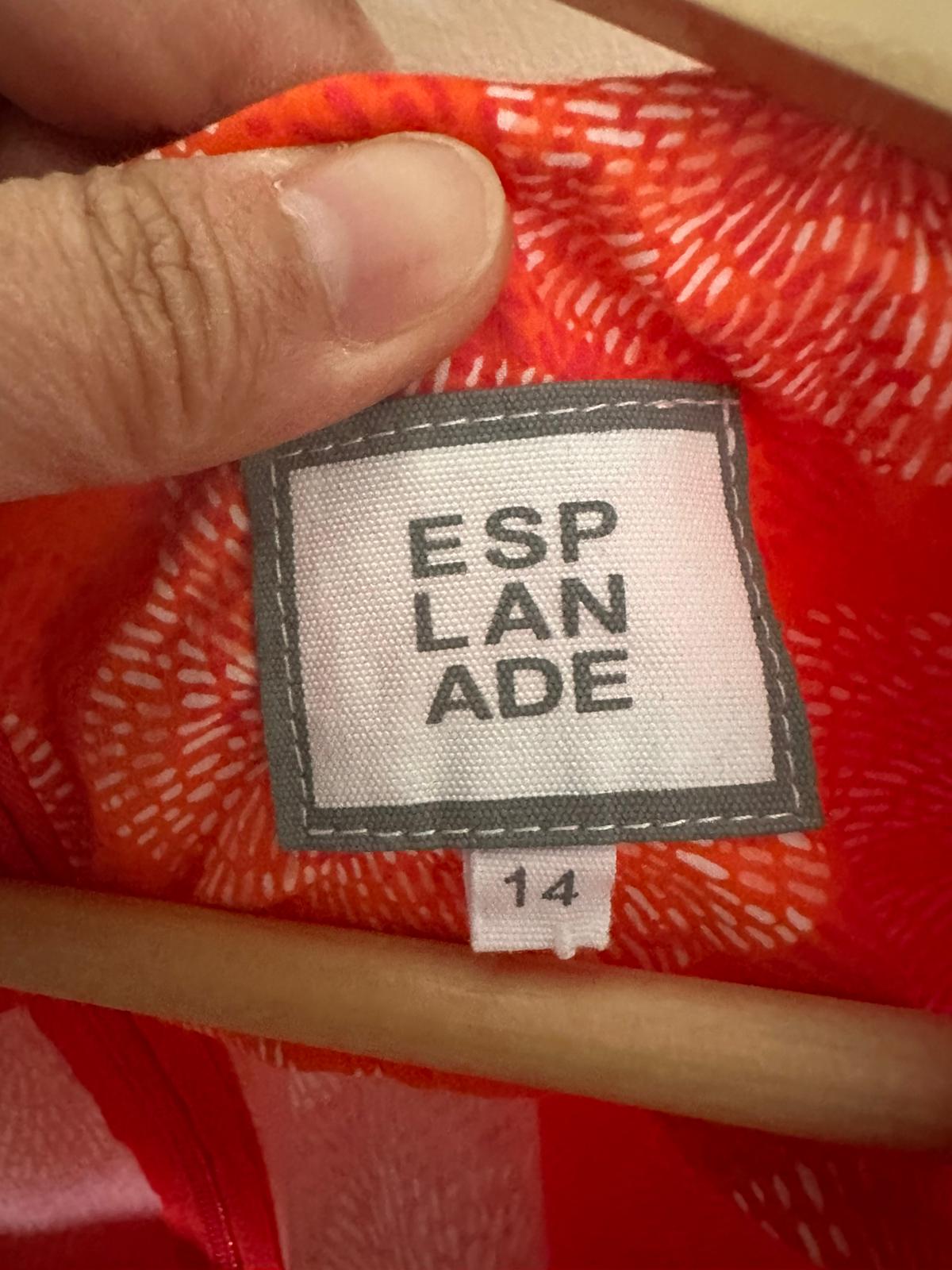 ESPLANADE Orange sleeveless dress Size 14