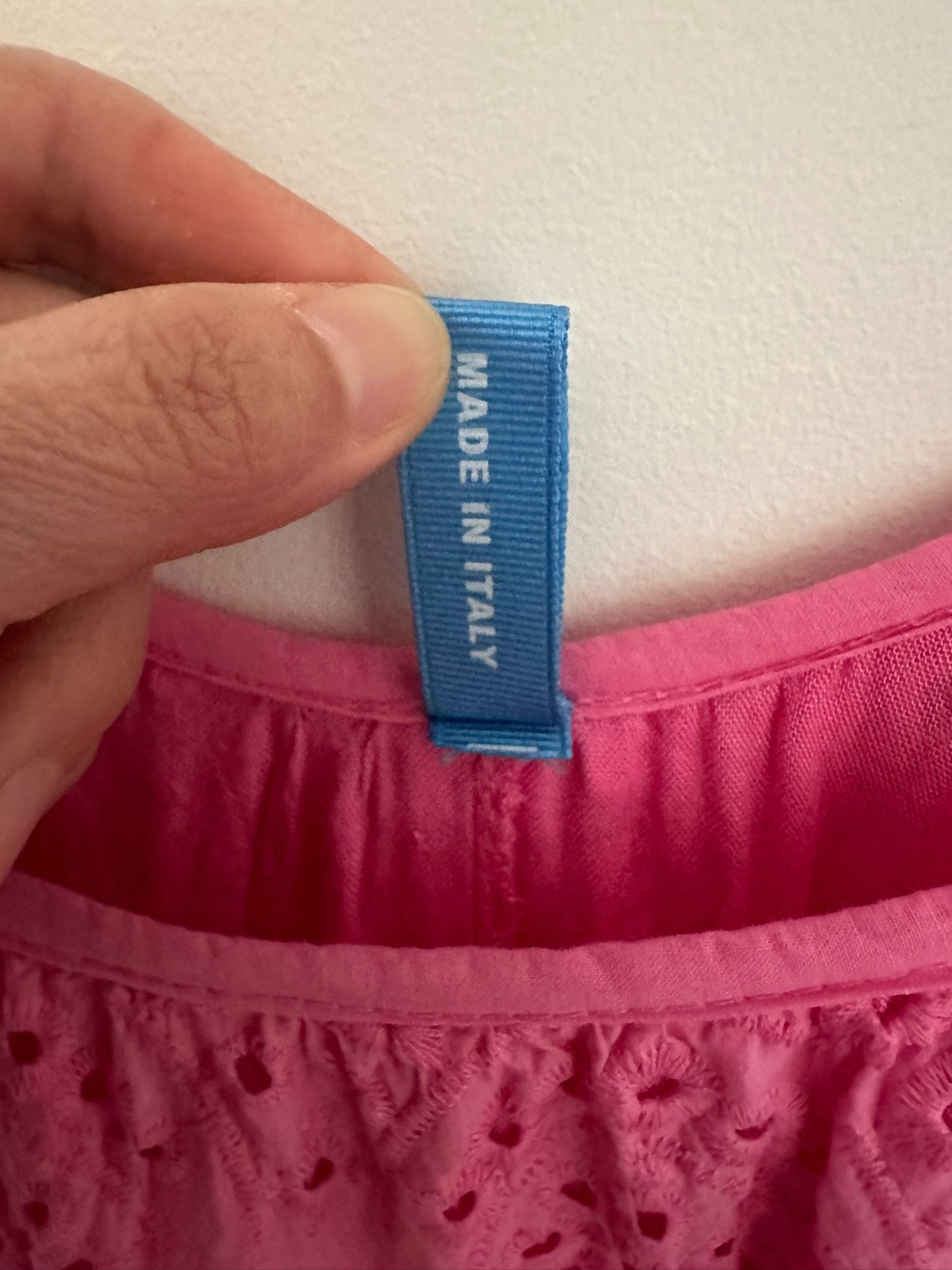 BLUE PARIS Pink lace cotton dress Size S/M