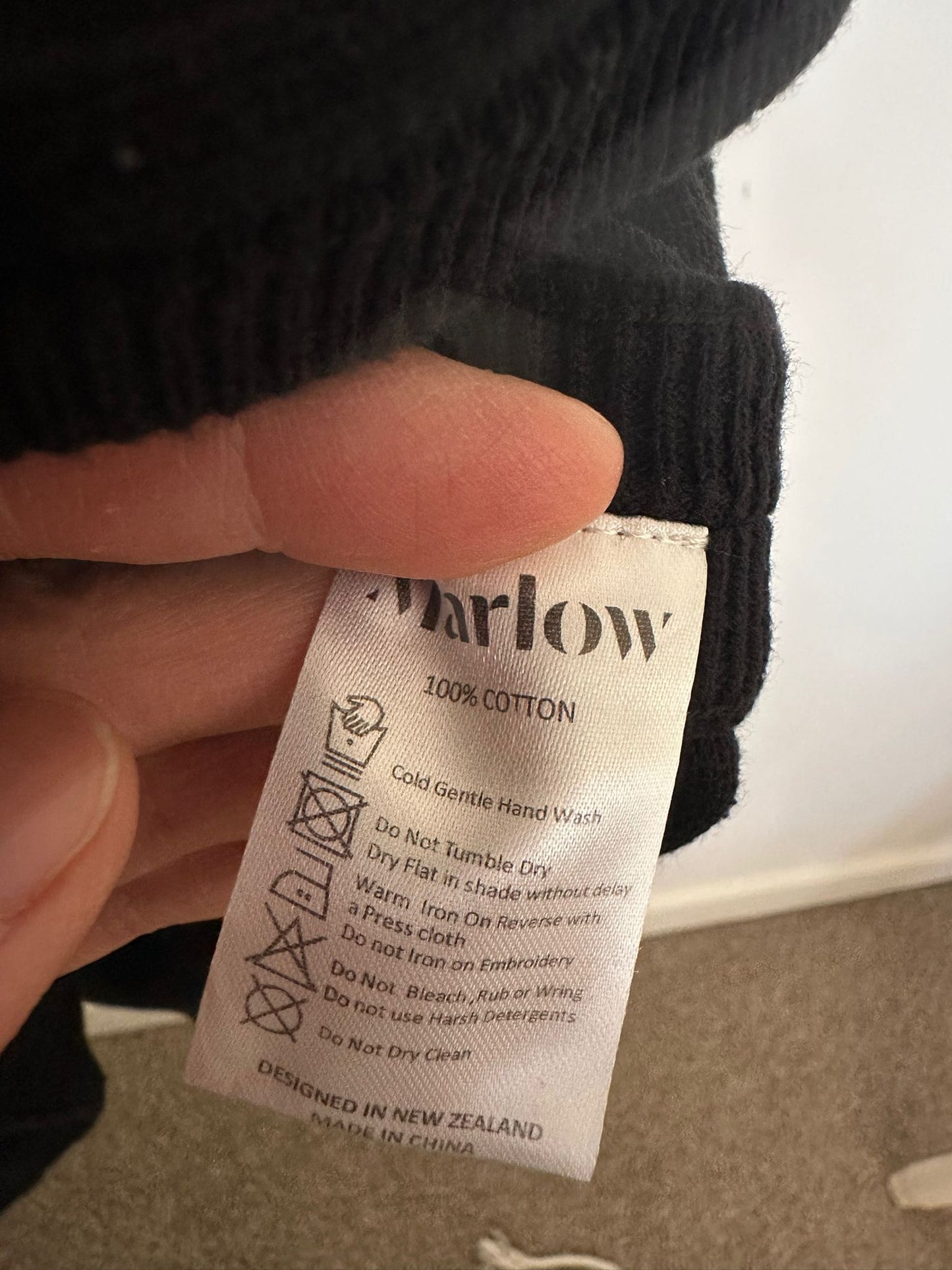 MARLOW Black midi dress Size XL