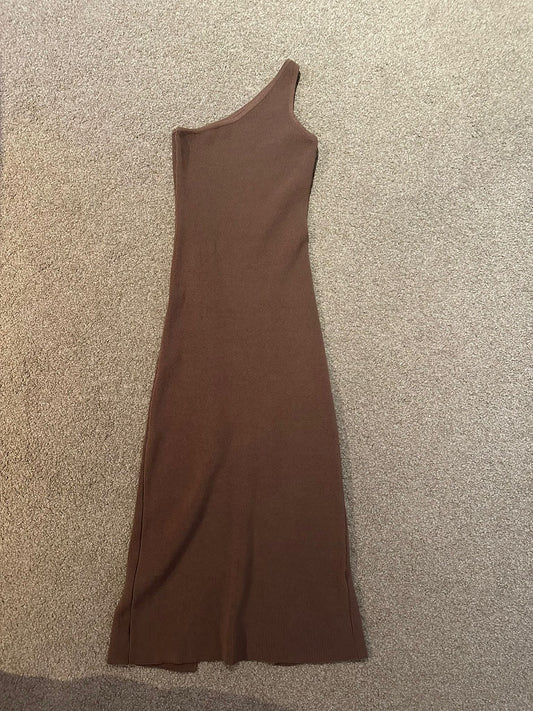 DISSH One shoulder ribbed midi dress Size L
