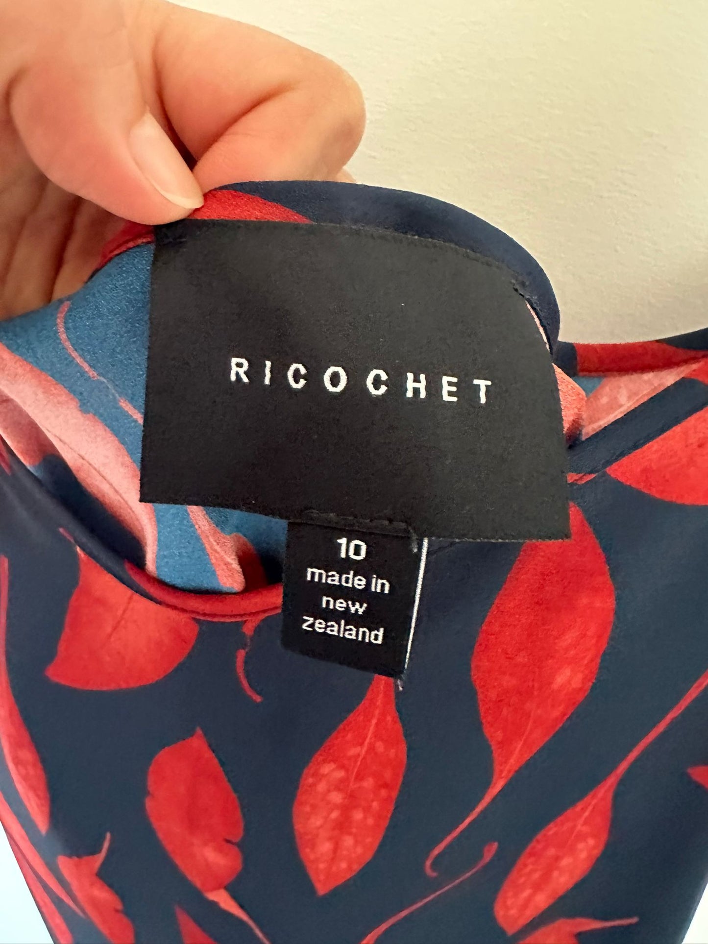 RICOCHET Navy/ red slip dress Size 10