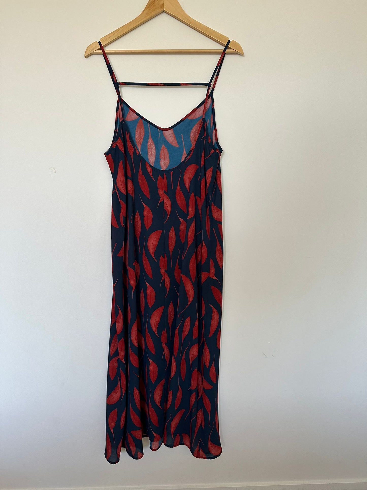 RICOCHET Navy/ red slip dress Size 10
