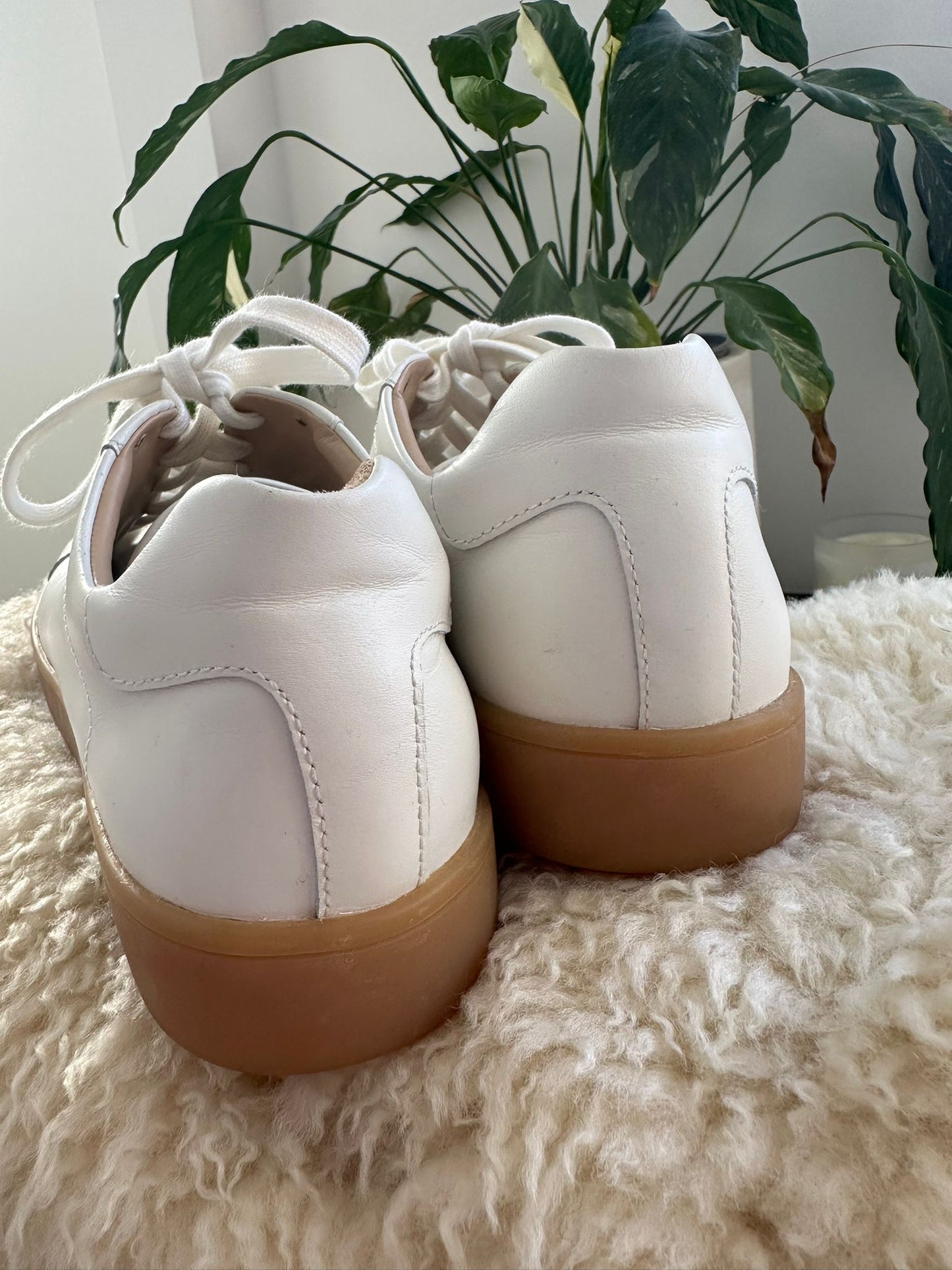BARED FOOTWEAR White leather sneakers Size 41